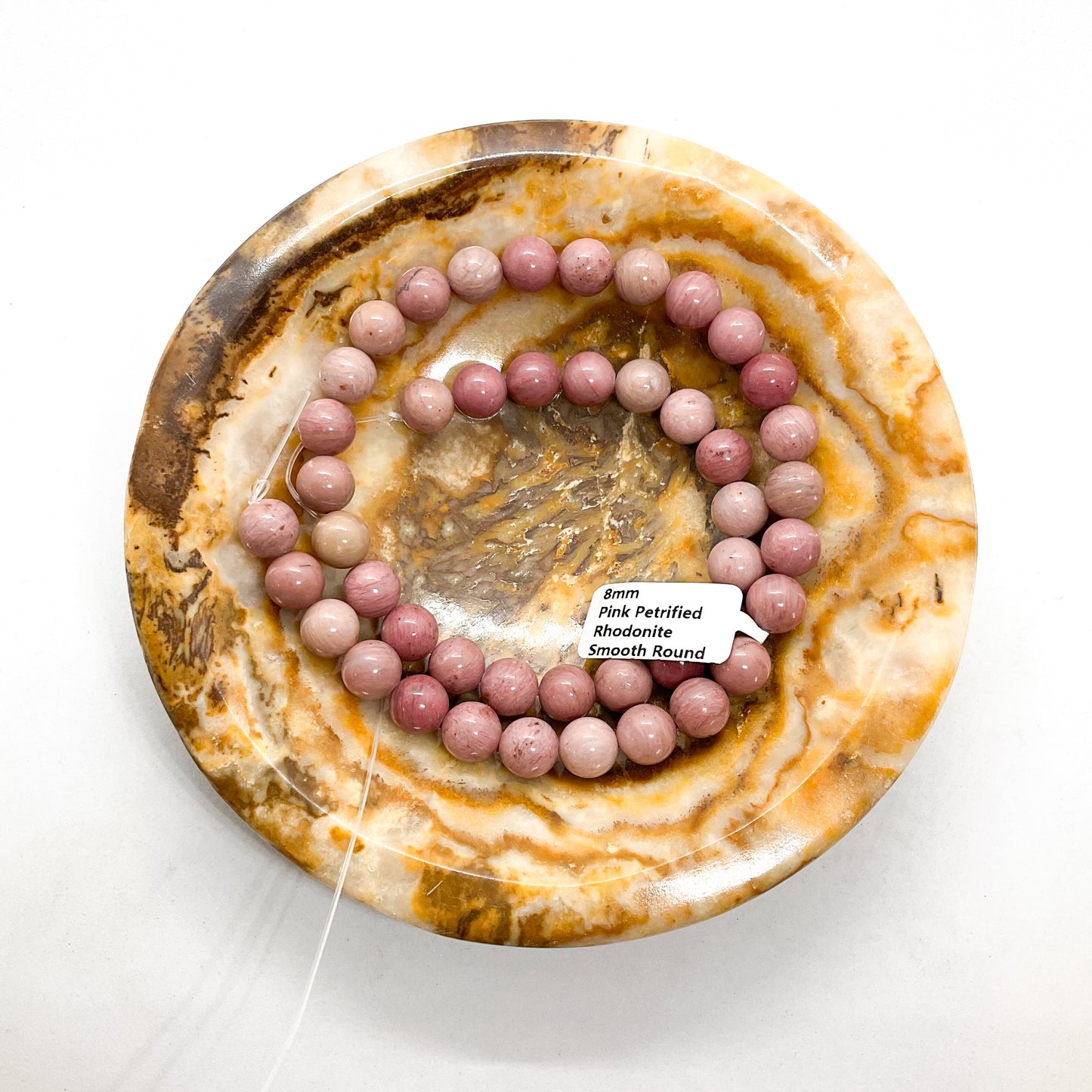 Petrified Rhodonite Bead Strands