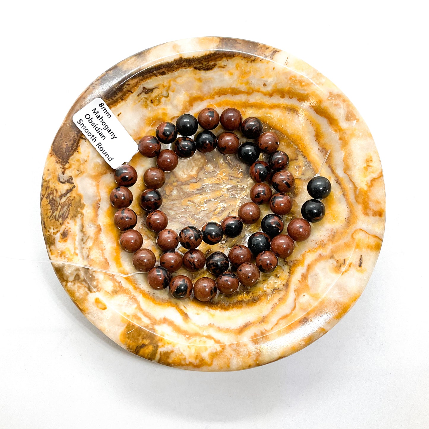 Mohagany Obsidian Bead Strands