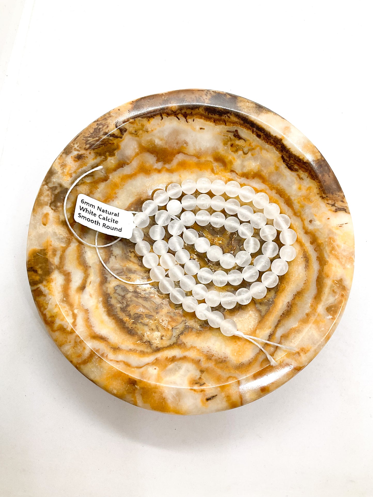 White Calcite Bead Strands