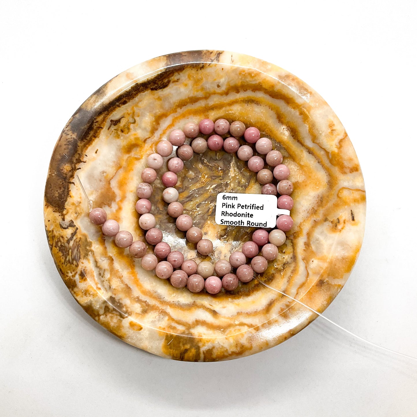 Petrified Rhodonite Bead Strands