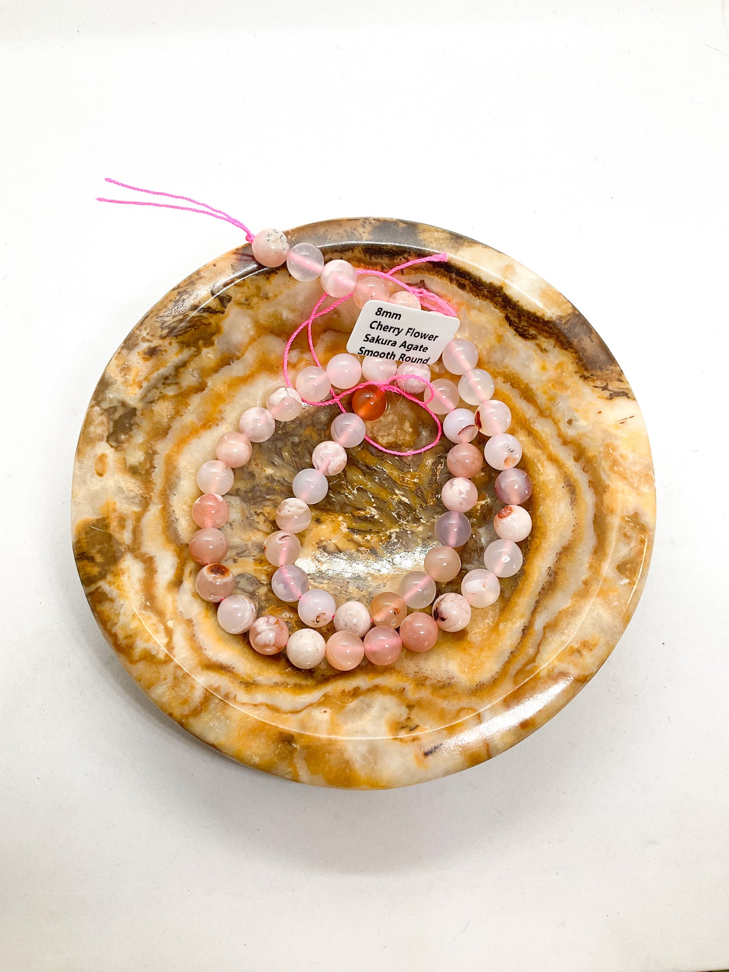 Flower Agate Bead Strands