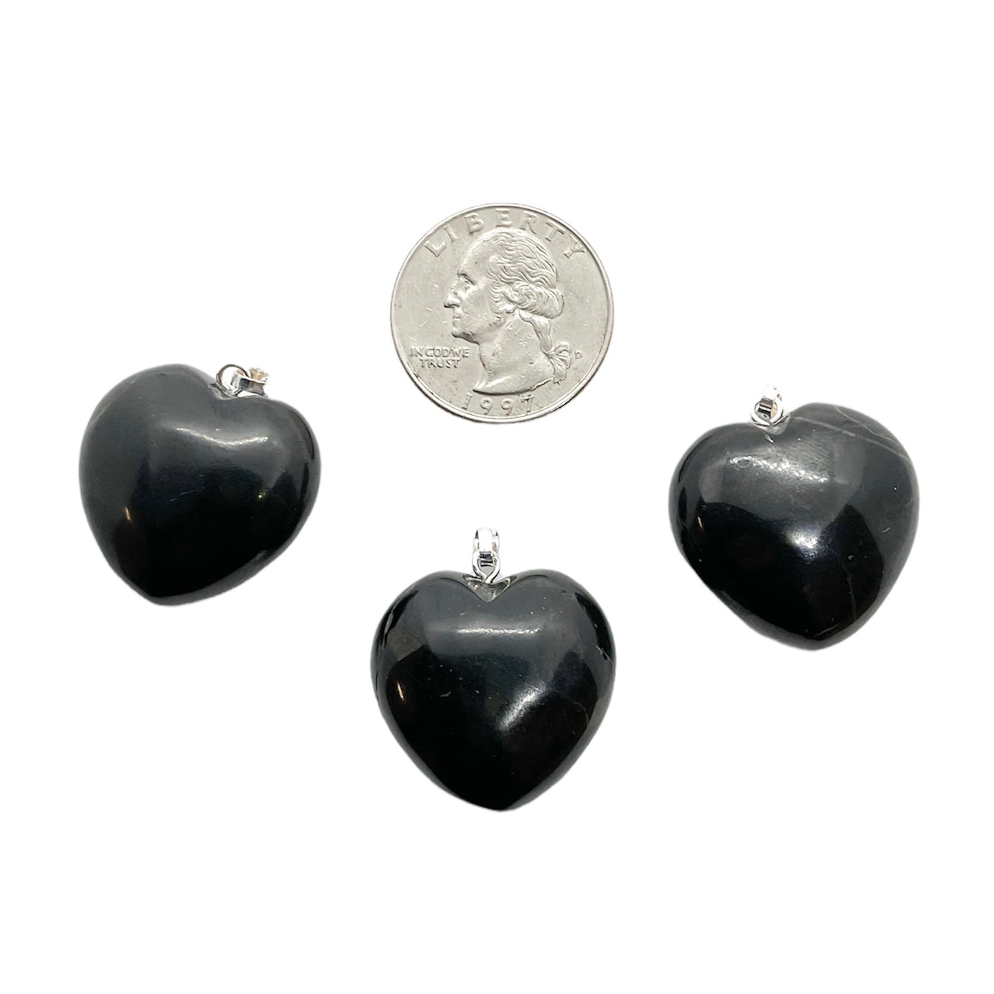 Shungite heart pendant