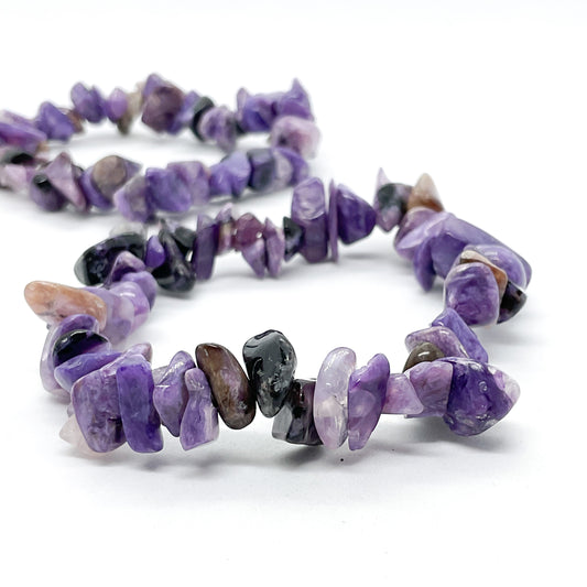 Charoite Stretchy Chip Bracelet