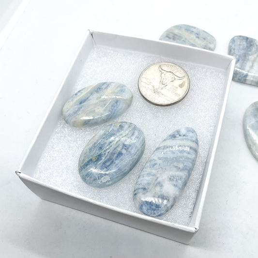 Blue Scheelite Cabochons