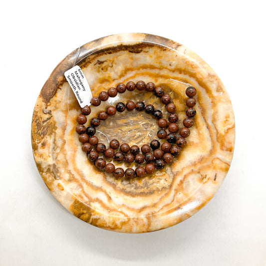 Mohagany Obsidian Bead Strands