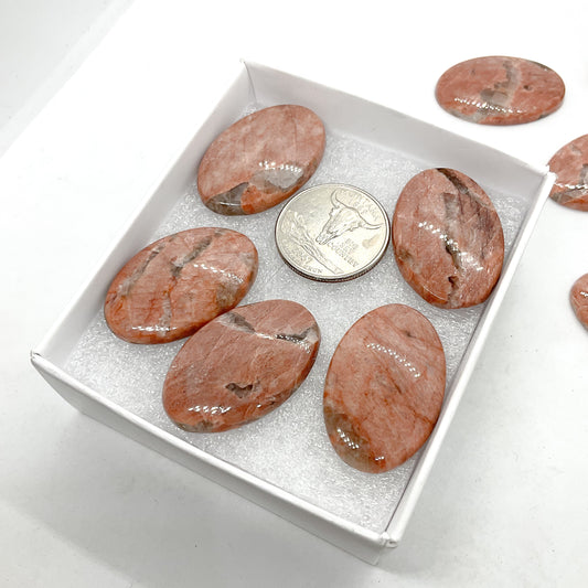 Smoky Peach Moonstone Cabochons