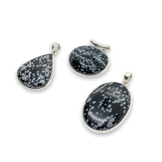 Snowflake Obsidian .925 Silver Jewelry